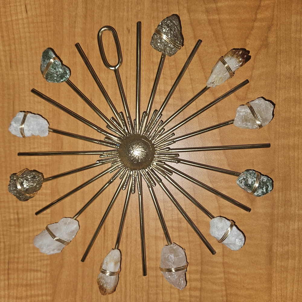 Ariana Ost Rainbow Sunburst Crystal Wall Hanging